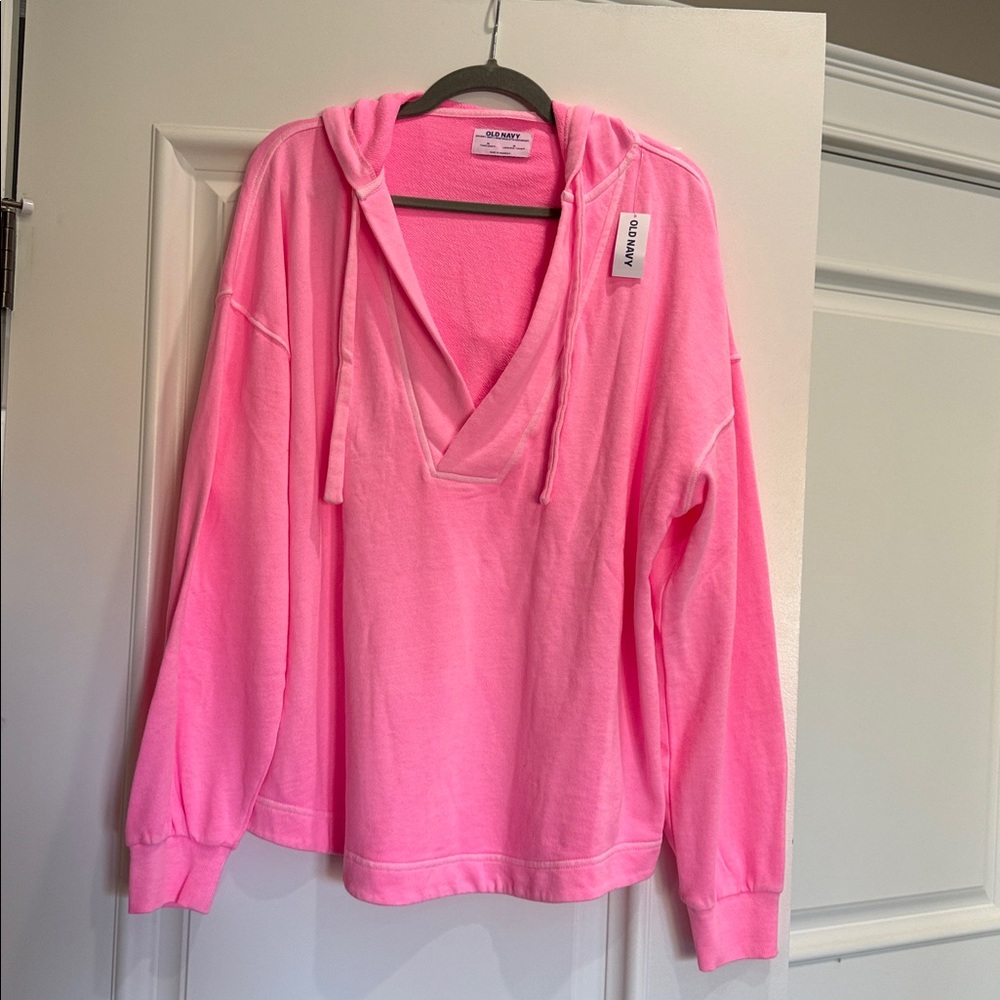 Old Navy Bright Pink cotton pullover Hoodie